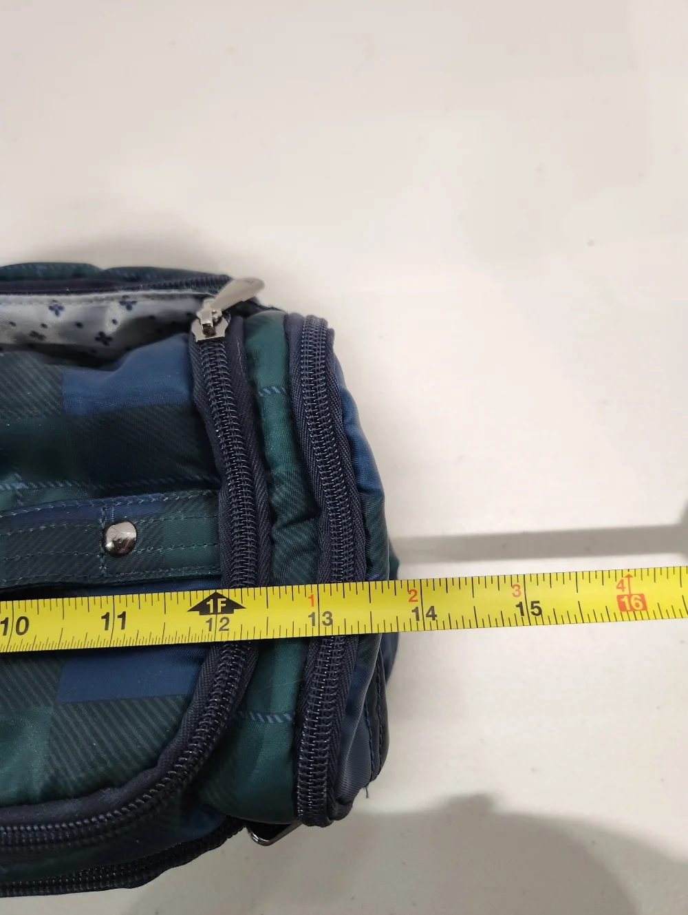 Lug XL Trolley Bag Cosmetic Toiletry Bag Green Navy Plaid